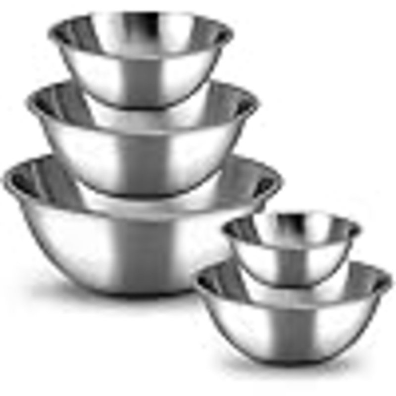 Meal Prep Stainless Steel Mixing Bowls Set, Home, Refrigerator, And Kitchen Food Storage Organizers | Ecofriendly, Reusable, Heavy Duty