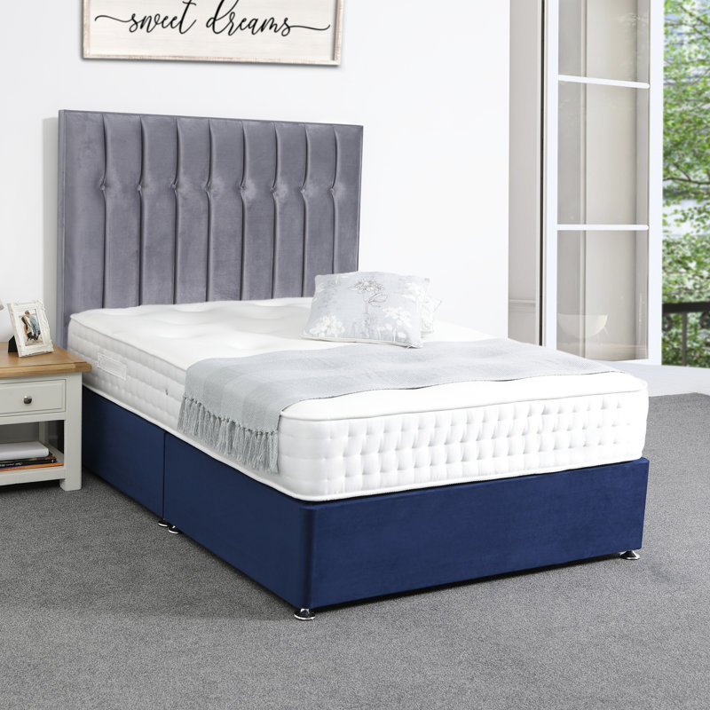 Robbins Upholstered Headboard, Plush Steel, Single (3'), Velvet