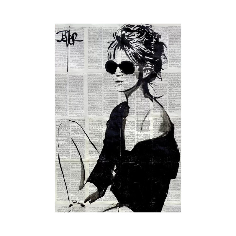« Summers end » par Loui Jover-impression d’art graphique, Toile tendue, Pas de tapis, H 18 po x l 12 po x 1,5 po