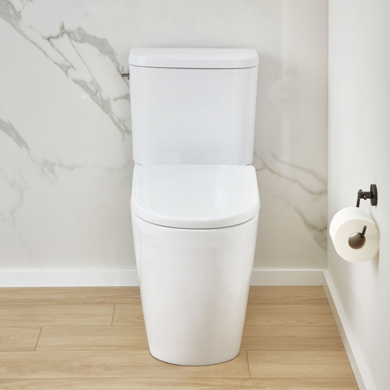 Essence 1.28 GPF (Water Efficient) Elongated Two-Piece Toilet (Seat Included), Left-Hand