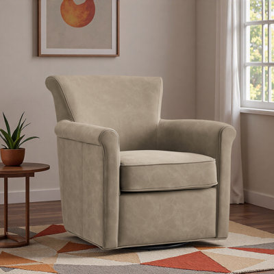 Fauteuil d'appoint pivotant en similicuir