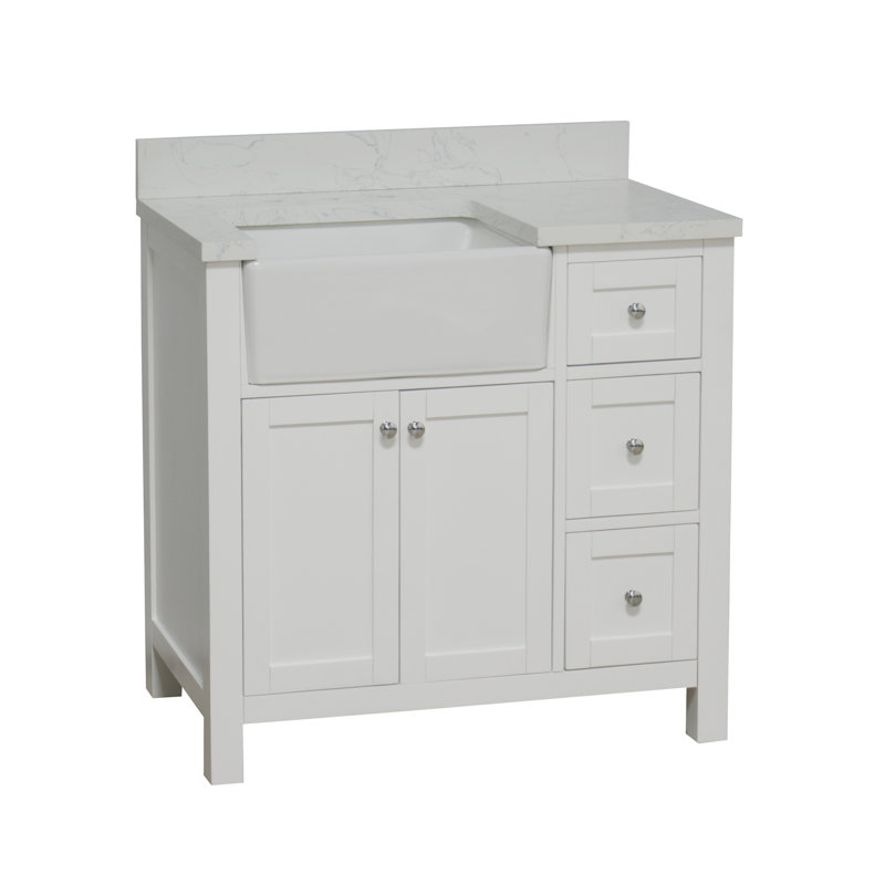 Ensemble de meuble-lavabo simple 36 po, Blanc