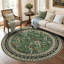 Tapis fleuri vintage lavable à la machine - Tapis botanique doux et antidérapant à poils courts-56557649-56557652