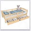 Lit plateforme simple TG pour enfants avec garde-corps pleine longueur et tiroirs de rangement, tête de lit enfantine pour la sécurité et l'organisation-129431925