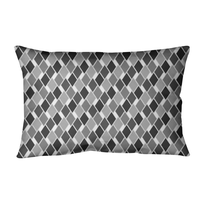 Housse de coussin rectangulaire Katelyn Elizabeth, Pas de bourre, Noir