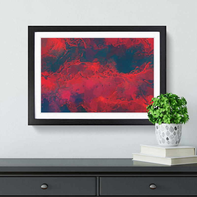 Spirit of Delirium in Abstract - Framed Print, 62cm H x 87cm W x 2cm D, Black Framed