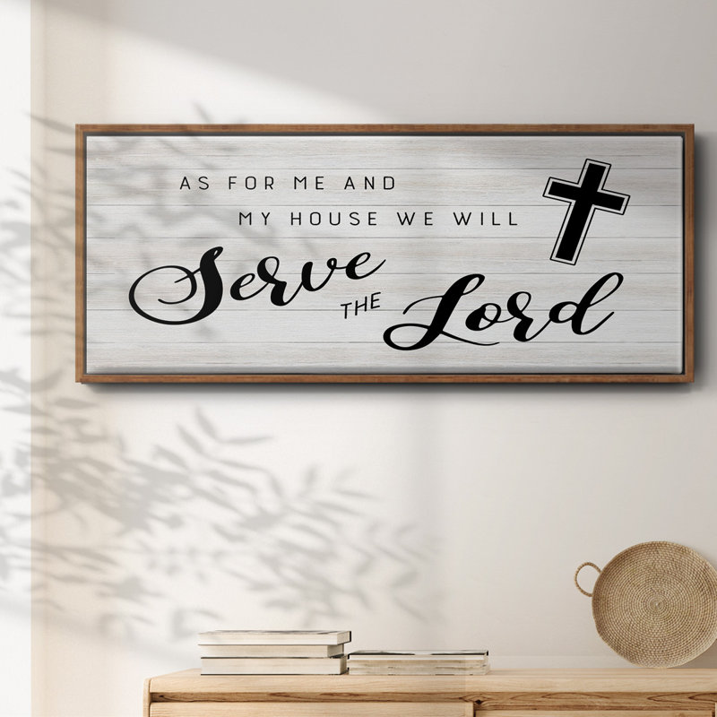 Serve the Lord - Toile encadrée, H 20 po x l 50 po