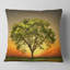 Arbre vert contre soleil couchant - Coussin imprimé forêt-29602378-29602375