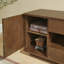 Meuble télé de style Mid-Century avec rangement ouvert et armoires latérales et tiroirs pour téléviseurs de 65 po ou moins