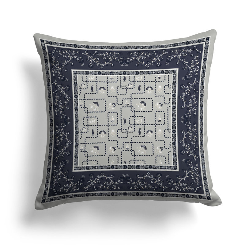 Coussin Imperial, H 16 po x l 16 po, Gris