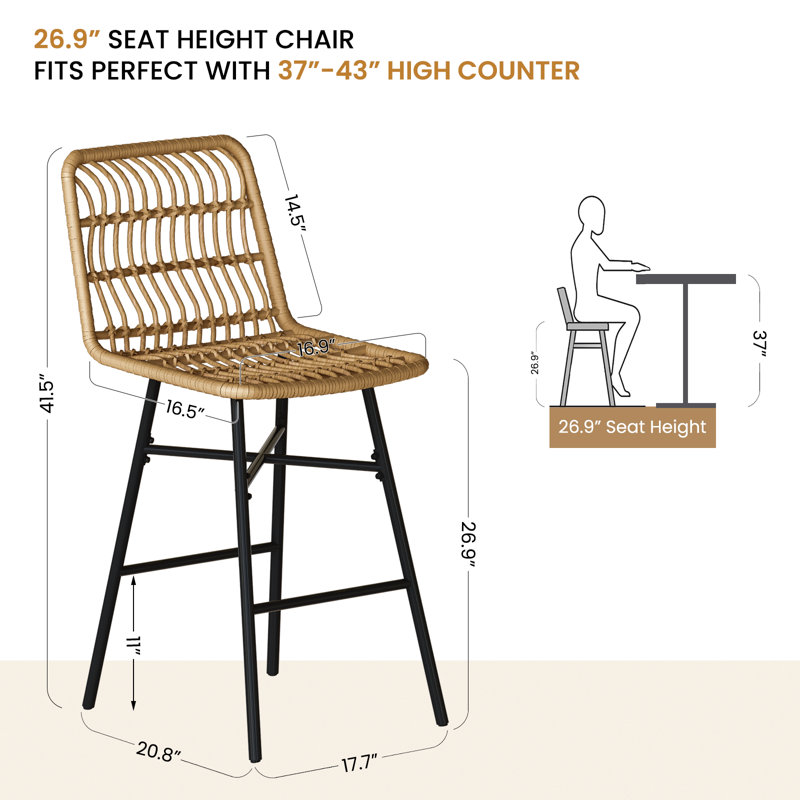 Tabouret de comptoir 26,9 po Kegley