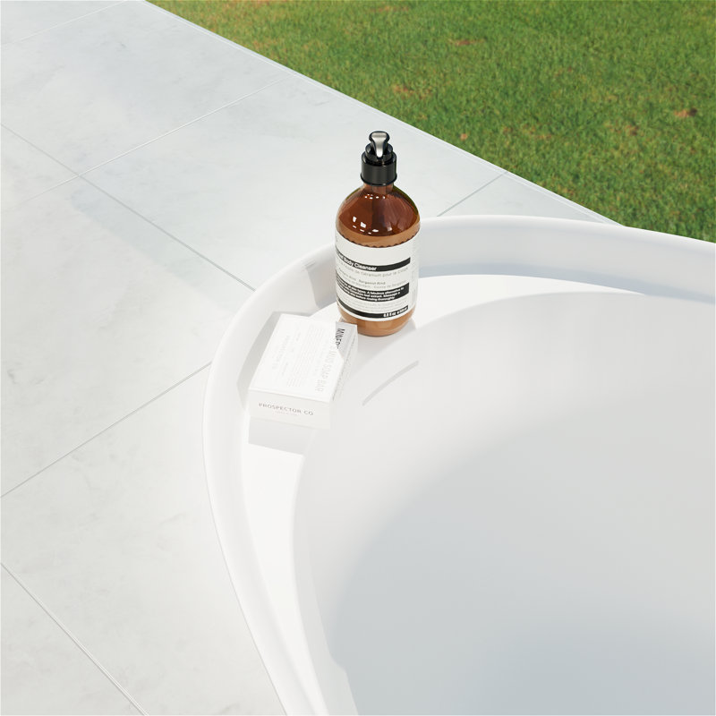 66.9'' x 33.46'' Soaking Solid Surface Bathtub