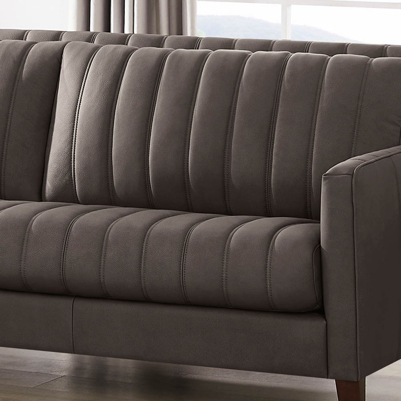 Darlena Top Grain Leather Sofa Couch, Ennis Space Shuttle