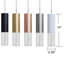 Luminaire suspendu à cylindre en grappe 3 lumières Rathi-222949727