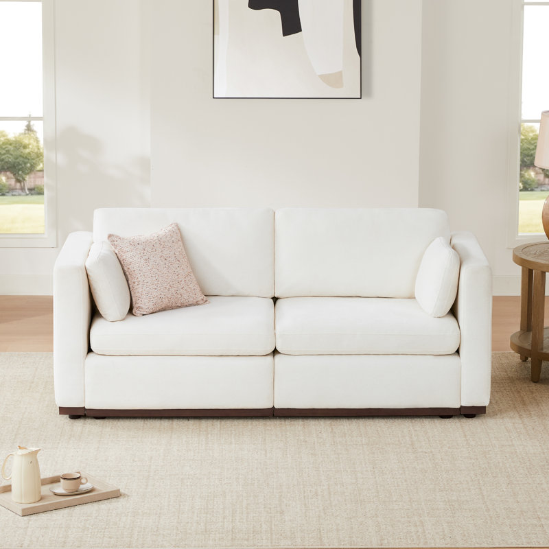 Canapé modulaire 78 po, Blanc crème