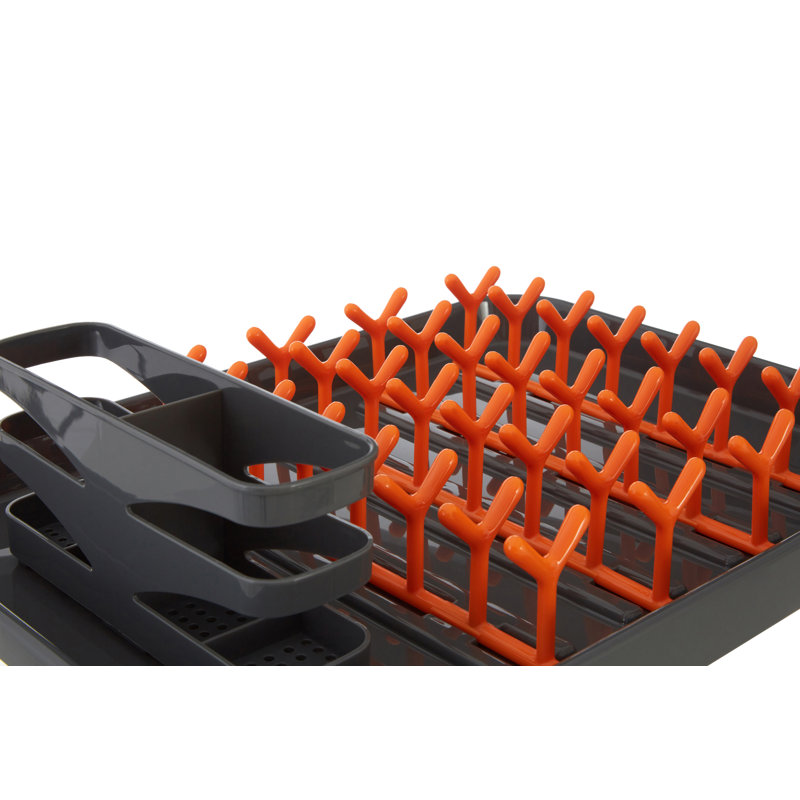 11cm Dish Drainer, Vibrant Orange / Grey