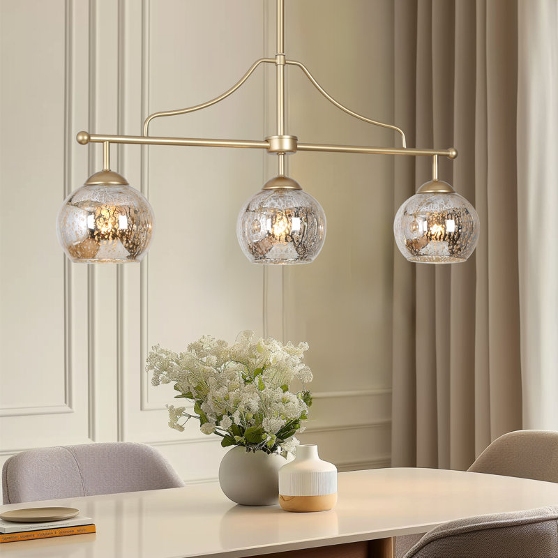 Gutta 3 - Light Dimmable Classic / Traditional Chandelier, Brass