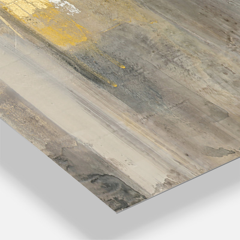 Gold Square Watercolor - Modern wall clock