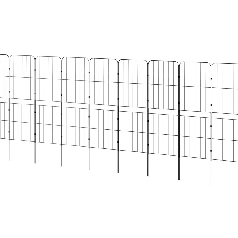 96cm H x 31cm W Metal Fence Panels