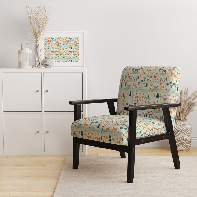 Fauteuil d'appoint rembourré Watercolor Fox Explorer II