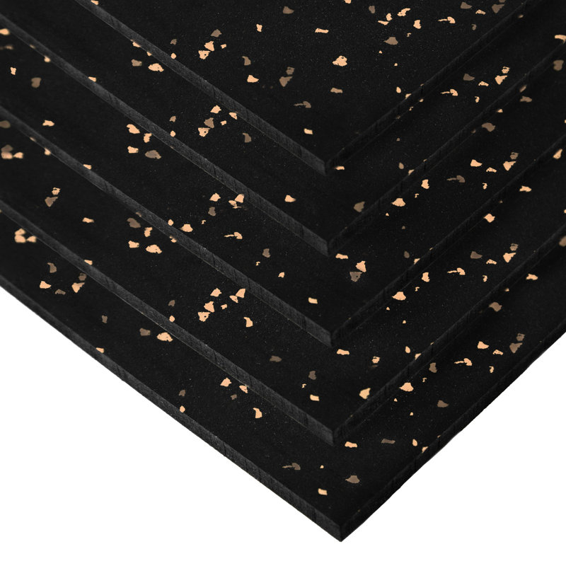 Tapis en caoutchouc 3/8 po de qualité supérieure, Black/Yellow