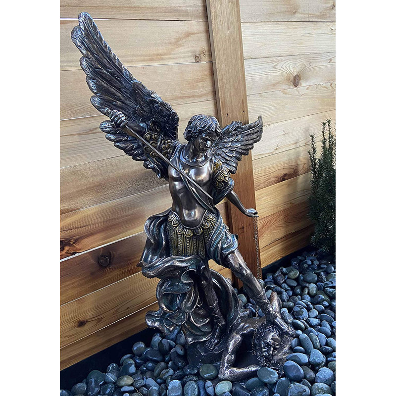 Statue Sancho Grand Saint Michael the Archangel terrassant Satan Lucifer
