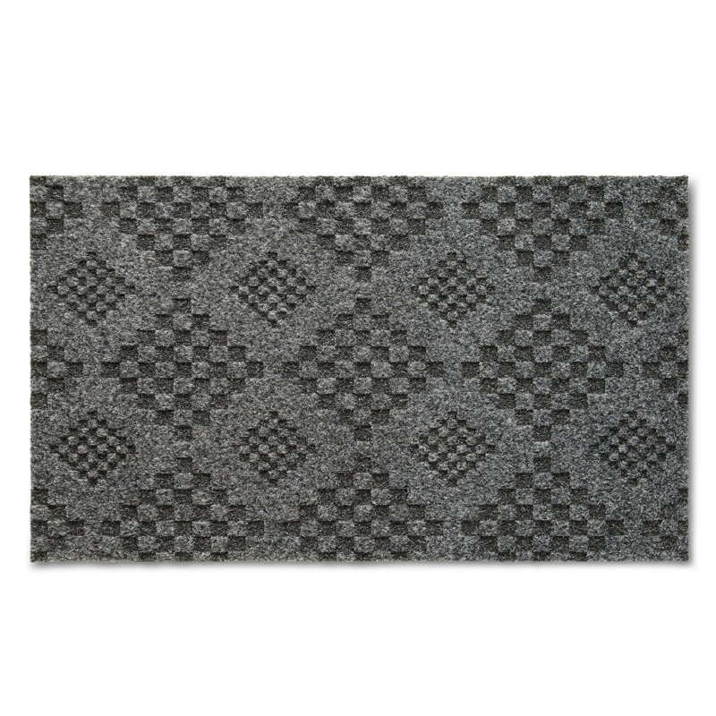 Tapis de porte TerraGrip Diamond Geo, Gris anthracite / gris