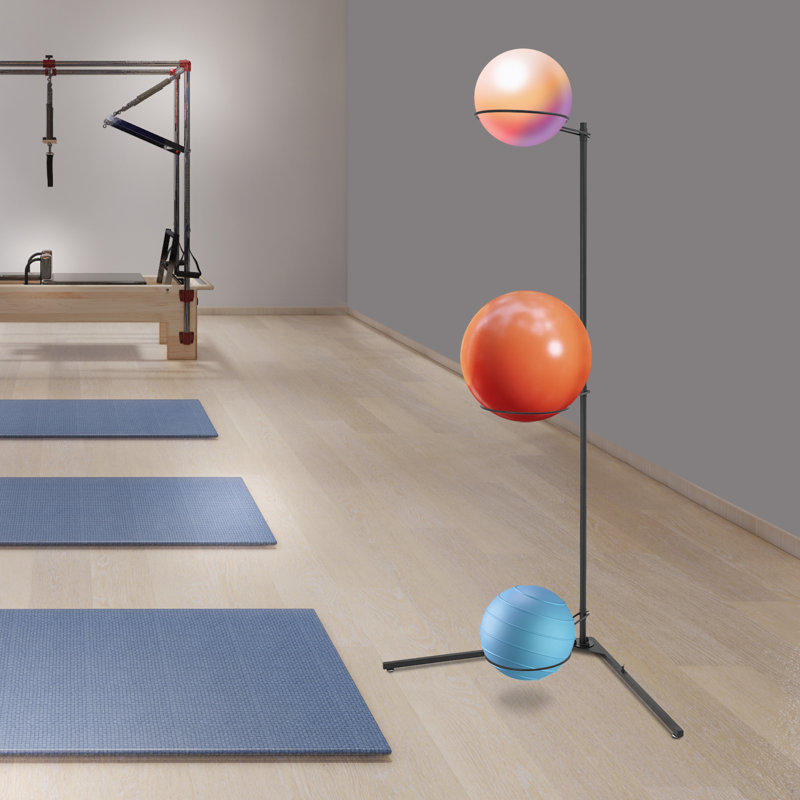 Équipement de gymnastique avec support à balles de yoga à 3 niveaux 36 po x 74 po