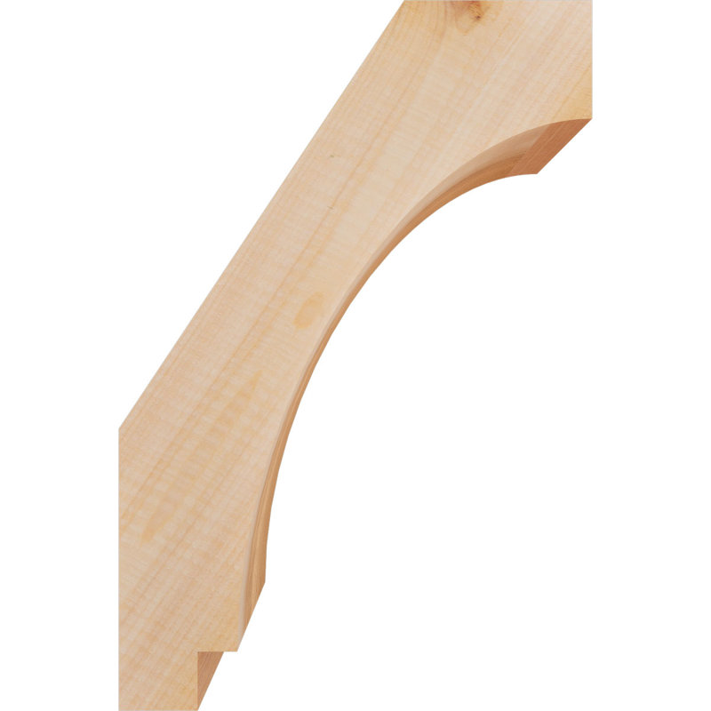 Attelle de genou lisse impériale, l 3 1/2 po x P 8 po x H 12 po, cèdre rouge de l'Ouest, Cèdre rouge, Lisse