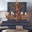 Lustre à bougie rustique en bois à 6 lumières Loon Peak®