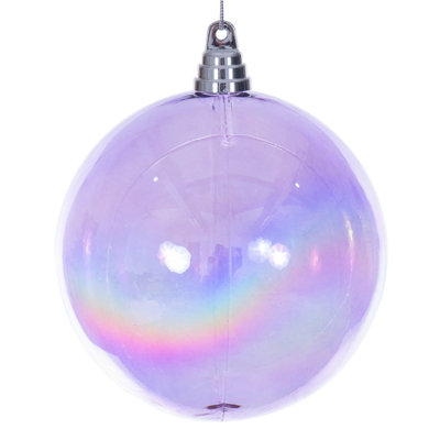 6" Iridescent Ball. Includes 2 ornaments per bag.