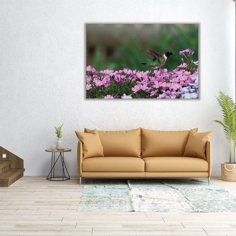 «Spring Hummingbird», reproduction d'art sur toile, H 24 po x l 36 po