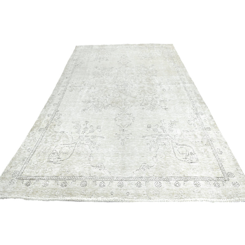 Tapis oriental antique délavé à la main 5 x 9