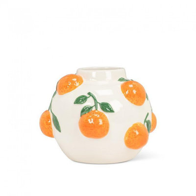 Petit vase rond avec oranges