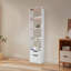 Grande étagère de rangement autoportante autoportante avec tiroir et 4 tablettes ouvertes pour le bureau personnel-1809315961