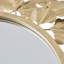 Pièce décorative ronde en feuille d'or de 30,5 po, cadre en fer et miroir, accessoire de décoration intérieure en miroir de 30,5 po, convient à l'intérieur