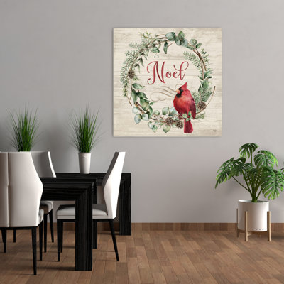 Noel, cardinal, couronne, art contemporain, verdure