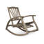 Chaise berçante en bois brun clair, style Adirondack pour patio