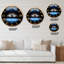 Woman Lips With Black And Blue Lipstick - Modern Wall Clock-93602140