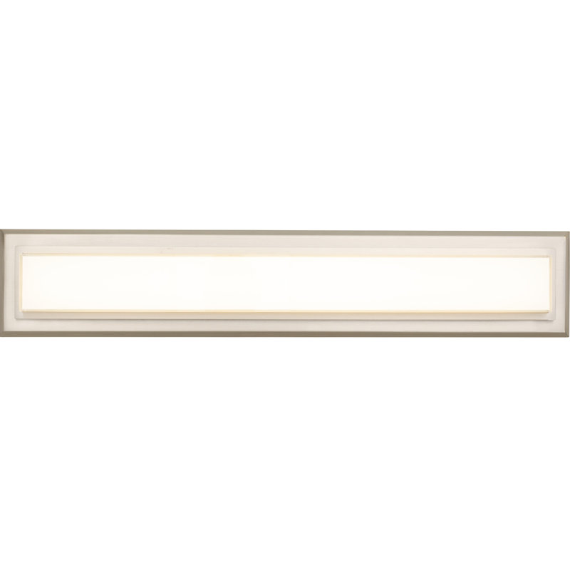Led intégrée, meuble-lavabo pour salle de bain, 24 pouces, nickel brossé, sélection de la température de couleur Energy Smart 3, montage double, intensité réglable, installation sans effort, réglages, conception du support, rapide