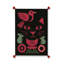 Tapis vert tissé à motif abstrait lavable Mosso-1903086098