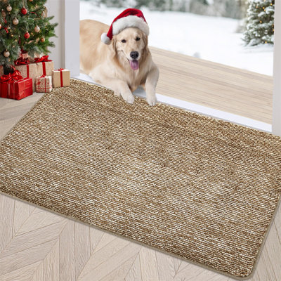 Indoor Entry Mat 24"x36" - Non-Slip Absorbent Washable Low-Profile Doormat for Front Door, Pets & Muddy Shoes