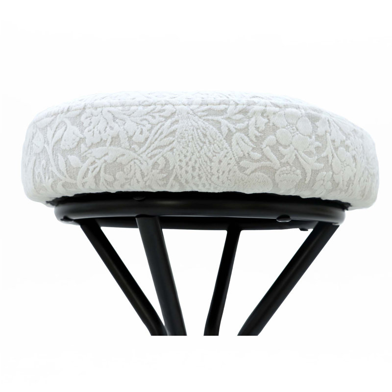 Ensemble de 2 tabourets de bar 29 po à imprimé floral avec repose-pieds