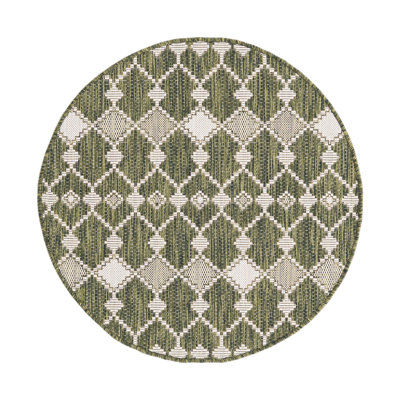 Green Traliccio Indoor/Outdoor Trellis Rug
