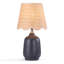 Lampe de table en céramique avec abat-jour festonné-312937030