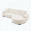 Canapé modulaire convertible en L en velours côtelé avec repose-pieds Arc-1850919495