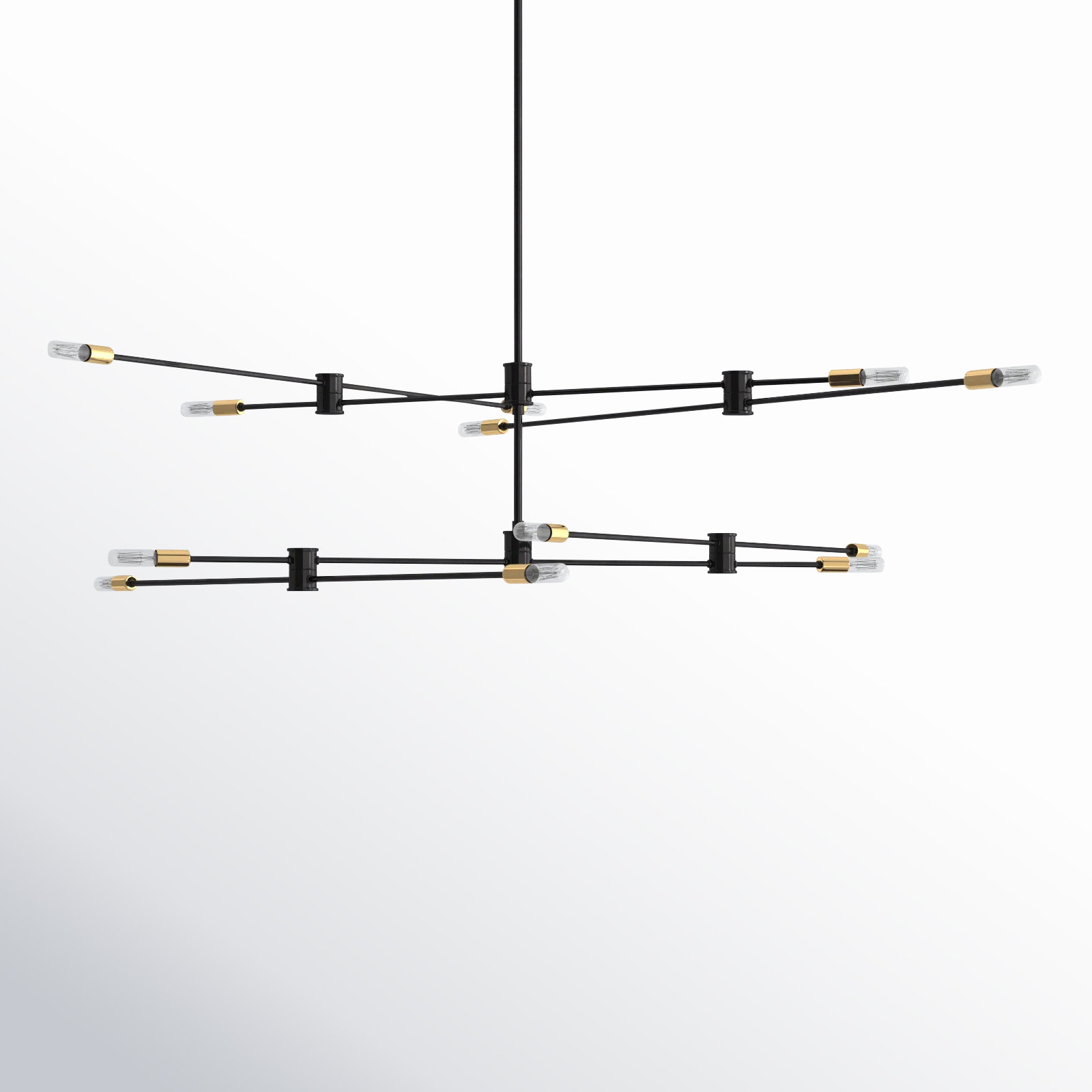 Corye 12-Light LED Sputnik 2024 Modern Linear Chandelier