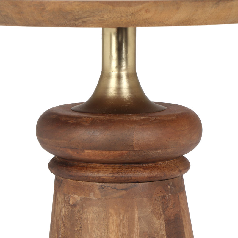 Falona Mango Wood Cone Round End Table