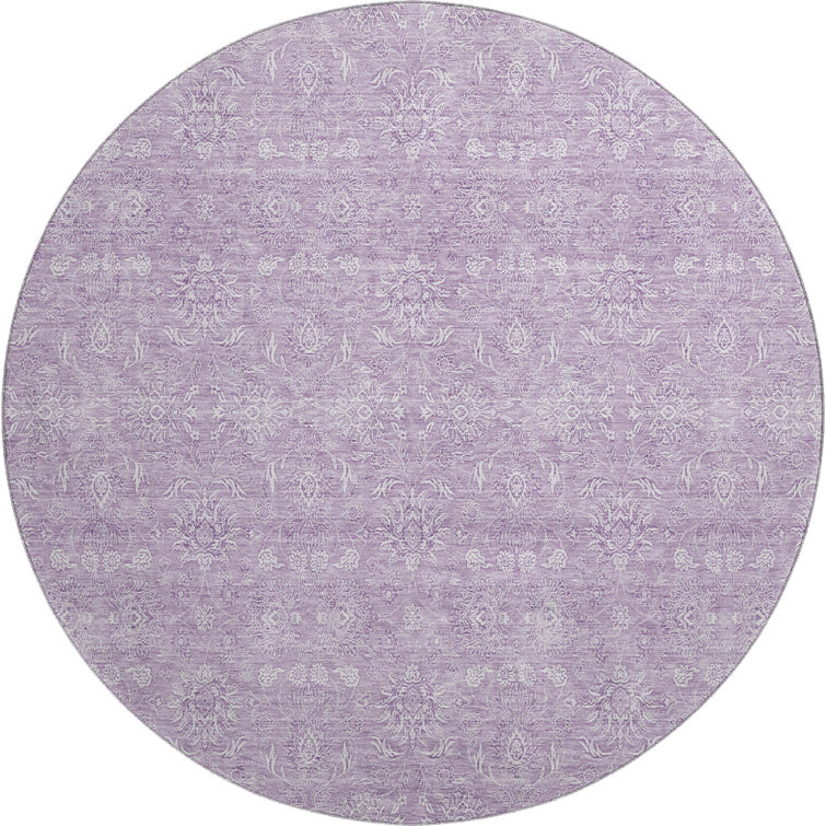 Premium Machine Washable Prisco Lavender Rug