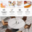 Table de salle à manger moderne en pierre artificielle ronde pour six personnes, durable et facile à nettoyer avec un design élégant
